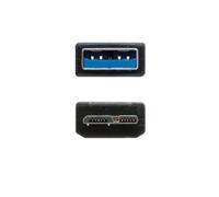 Blendend Cavo USB 3.0 tipo A maschio a Micro B maschio, colore nero, lunghezza 2,0 metri, offre alta velocità di trasferimento ed è ideale per collegare dispositivi Micro B al computer.