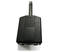 Blendend Connettore Audio/Video 6,35 Maschio a 2 x 6,35 Femmina, Nero