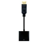 Blendend Convertitore da DisplayPort maschio a SVGA femmina, nero, lunghezza 15 cm. Ideale per collegare il PC a monitor con ingresso SVGA.