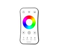 blendend Driver LED RGB/RGBW con sensore remoto, 4 zone, RF 2.4G, ideale per illuminazione decorativa e controllo degli ambienti.