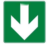 blendend Segnaletica freccia bidirezionale in PVC ad alta visibilità, resistente alle intemperie, ideale per guidare le direzioni in spazi pubblici.