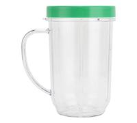 Blender Cup Replacement 16Oz | Green Ring Lid for MB - 1001 250W Mixer | Food Grade PP Material | Sturdy Blender Accessory for Smoothies/Shakes/Juices