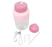 Blender portatile cordless ricaricabile 1L Blender da viaggio di grande capacità con 10 pale 18000 rpm potente succo di frutta di ghiaccio schiacciante per feste in palestra (Rosa)