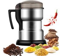Blender smerigliatore elettrico da 400 W - tutto il corpo in acciaio inossidabile capacità di 200 g schiacciamento ad alta velocità macinino cucina compatto portatile per chicchi caffè spezie erbe