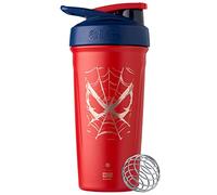 BlenderBottle Marvel Strada - Bottiglia termica in acciaio inox con frusta a filo, 680,4 g, Spiderman, Web