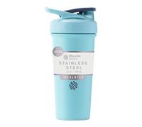 BlenderBottle Strada Sleek Shaker Cup - Borraccia termica in acciaio inox con frusta, 740 ml, colore: verde acqua