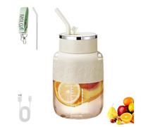 Blendgo 800 - Frullatore Portatile, 2025 Nuovi Frullatori Portatili Ricaricabili Senza Fili Di Grande Capacità Con Cannuccia E Tracolla, Idratazione/spremiagrumi 2 in 1 Per Frullati (Bianco)