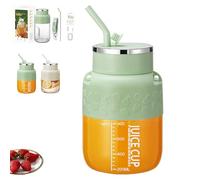 Blendgo 800 - Portable Blender, 2025 Upgrade Cordless Portable Blender Smoothie Maker Cup, Multifunctional Large-Capacity with Straw & Strap, for Traveling, Outdoor, Gym, Office (Green)
