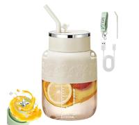 Blendgo 800 - Portable Blender,Cordless Portable Blender, with Straw and Crossbody Strap, Double-Click Quick Launch, Large-Capacity Juicer Cup, for Shakes and Smoothies (White,800ML)