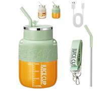 Blendgo 800 Portable Blender, Joshandtate Cordless Portable Blender, Hydration/Juicing 2-in-1 Blenders, Can Make Smoothies, Electric Blender Suitable for Picnics, Office, Gym (Green,800 ml)