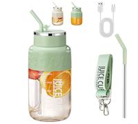 Blendgo 800 Portable Blender, Joshandtate Cordless Portable Blender, Hydration/Juicing 2-in-1 Blenders, Can Make Smoothies, Electric Blender Suitable for Picnics, Office, Gym (Green,1200ml)
