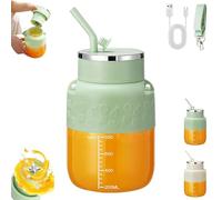 Blendgo 800, Portable Blender, with Straw and Shoulder Strap, Hydration/Juicing 2-in-1 Blenders, Large Capacity Juicer, for Smoothies Juices and Shakes (Green)