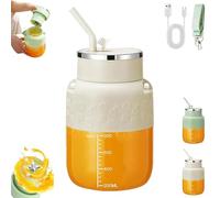 Blendgo 800, Portable Blender, with Straw and Shoulder Strap, Hydration/Juicing 2-in-1 Blenders, Large Capacity Juicer, for Smoothies Juices and Shakes (White)