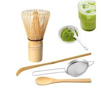 Blending Whisk, 4 x Handled Powder Blender Green, Kitchen Stirrer Beverage Blending Tool, Traditional Drink Making, Perfect for Beginners, Professionals