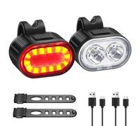 Blendura Luci Bicicletta LED, Luci Bici Anteriore Posteriori IPX4 USB Ricaricabili Luci per Bicicletta Luce MTB Adatto per Varie Bici