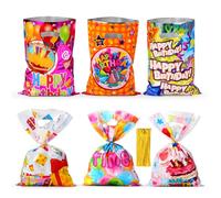 Blendura Sacchettini Compleanno Bambini 42 Pezzi, Sacchetti per Caramelle Biscotto, Bustine Regalini Fine Festa Bambini, Borsa di Regalo per Festa Compleanno, Natale(16.3x25.4)