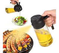 Blendura Spruzzino Olio, 2 in 1 Spruzzino Olio per Friggitrice Aria, 470ml Spruzzatore Olio Nebulizzatore Olio Oliera Spray, Spray per Olio da Cucina per Cucinare, Cuocere, Grigliare, Insalata