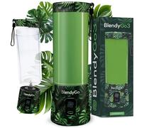 BlendyGo 3® Frullatore Portatile Elettrico, Mini Mixer Smoothie Maker, Frullatore per Smoothie con porta USB, Frullatore da tavolo da 550 ml, Senza BPA (Monstera)