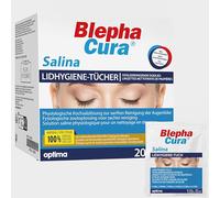 BlephaCura SALINA Lidhygiene-Tücher, sterile vorbefeuchtete Einmaltücher zur Reinigung der Augenlider, 20 pz Panni