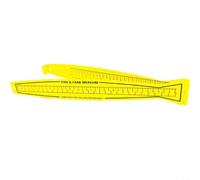 BlesConi 1 tagliere di misurazione per pesci da 0 a 800 mm, per kayak e pesca all'aperto, righello pieghevole per aragosta di granchio, dispositivo giallo portatile leggero (metrico e imperiale)