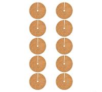 BlesConi 10 tappetini piatti in fibra di cocco da 20 cm/30 cm, anello regolabile per il controllo, decorazione naturale da giardino per vasi (30 x 30 x 0,5-0,8 cm)