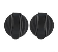 BlesConi 2 coperchi in plastica nera per bicchieri di buona stagione, sicuri per chiusura a scatto per condimenti per insalata, 15 x 59 mm
