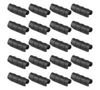 BlesConi 20 morsetti di fissaggio per serre da giardino, morsetti di supporto, connettori per telaio di tubi, struttura fredda (nero, 25 mm)