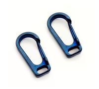 BlesConi 2pcs Ti Lega Moschettone Clip Portachiavi Snap Hook Quick Release per Anello Compact Rust per Chiavi Strumenti Campeggio Caccia Escursionismo