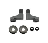 BlesConi Adattatore a gomito per doccia in rame resistente, distanza dal centro variabile di 8-12 cm, connettore filettato da G1/2 a G3/4 per installazione di rubinetto doccia e bagno, nero (grigio)