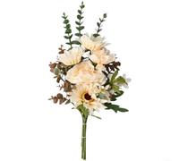 BlesConi Bouquet di fiori artificiali in seta, composizioni realistiche di margherite e ibisco, per decorare la casa e il giardino, eleganti oggetti di scena da sposa, senza manutenzione, 42 cm