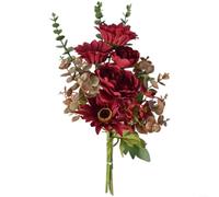 BlesConi Bouquet di fiori artificiali in seta, composizioni realistiche di margherite e ibisco, per la decorazione della casa e del giardino, eleganti oggetti di scena da sposa, senza manutenzione, 42