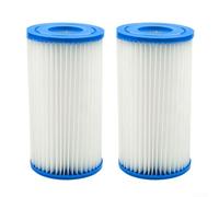 BlesConi Cartucce filtranti per piscina, 2 pezzi, tipo A/C per piscine Intex Easy-Set, per pompa filtro trasparente Krystal