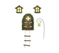BlesConi Ciondolo luminoso per porta e finestra, in resina, accessorio per mini casa per vaso da giardino, decorazione per fan delle fiabe