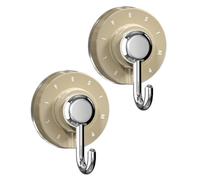 BlesConi Confezione da 2 ganci a ventosa, rotanti a 360°, ganci adesivi sottovuoto, senza fori, per bagno e cucina (giallo)