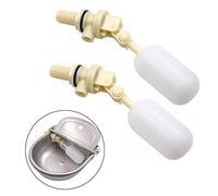 BlesConi Confezione da 2 valvole galleggianti in plastica ABS, 1/2 pollici, ad alta pressione, chiusura per serbatoi d'acqua e bestiame