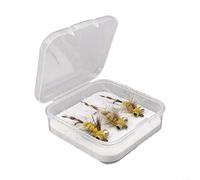 BlesConi Esca da pesca a mosca bagnata con occhi 3D con manubri, esche naturali legate a mano, per trote e panfish (confezione da 3)