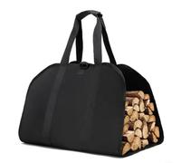 BlesConi Grande borsa per legna da ardere in PVC 600D, impermeabile, con cinghie regolabili, per campeggio e giardino