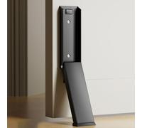 BlesConi per fermaporta a piede, in acciaio inox, con testa in gomma antiscivolo, 140 x 43 x 16 mm, nero