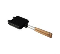 BlesConi Per Petromax Ghisa Waffle Maker Pan antiaderente bifacciale BBQ Grill Sandwich Press per cucinare all'aperto