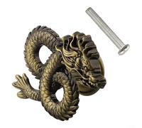 BlesConi Pomello per armadio in lega di zinco a forma di drago per mobili e porte per bambini (bronzo antico)