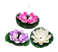 BlesConi Pompa a fontana di loto, a energia solare, design a forma di loto, decorazione per giardino e laghetto, rosa (3)