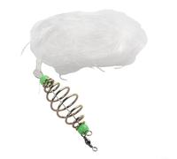 BlesConi Rete da pesca Overlord Binding Sticky Trappola per una facile pesca senza uncino, attrezzatura compatta in maglia di ferro e nylon, bianca, 1 pezzo (17,8 cm)