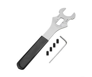 BlesConi Serratura per movimento centrale per bicicletta, per rimozione anelli da 44-48 mm, per chiave in acciaio al carbonio tagliata con precisione per manutenzione ciclistica, 275 x 67,5 x 4 mm
