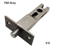 BlesConi Serratura per porta interna con linguetta singola, meccanismo di chiusura WC in acciaio inox, compatibile con bagno e porte invisibili