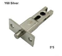 BlesConi Serratura per porta interna con linguetta singola, meccanismo di chiusura WC in acciaio inox, compatibile con bagno e porte invisibili