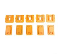 BlesConi Set di 10 portautensili per batteria, compatibili con 20 V 60 V DCB200 per apparecchiature di alimentazione da parete, organizer per officina, garage, camion, plastica gialla