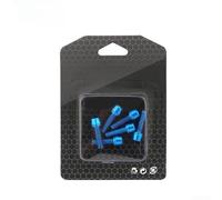 BlesConi Set di 6 bulloni colorati M5 x 18 mm per manubrio e bici, placcati in titanio, viti assortite (viti blu)