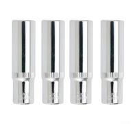 BlesConi Set di chiavi a bussola profonde da 1/4", in acciaio al cromo vanadio, 4 pezzi