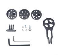 BlesConi Supporto per manubrio della bicicletta in lega di alluminio per Garmin per Wahoo Thyrton Ciclismo Contachilometri Stand Regolabile Angolo di Vista Nero