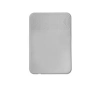 BlesConi Tappetino in silicone per macchina da caffè con bordi rialzati, pieghevole e drenante, 60 x 40 cm, per macchine da caffè e espresso, nero o grigio